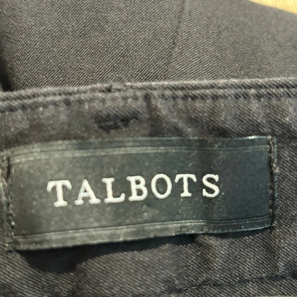 TALBOTS Sz 12P Newport Straight Leg Pockets Zipper Closure Jersey Knit Trousers - Picture 6 of 10